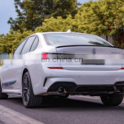 M Sport For Bmw G20 3 Series Tuning Mp Style Glossy Black Spoiler Rear Lip Rear Diffuser photo-5