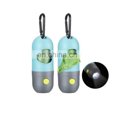 private label portable biodegradable plastic colorful funny design dog flushable flashlight compostable pet poop bag