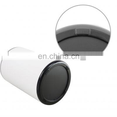 Round 9L 12L Open Top Waste Bin Stainless Steel Office Paper Bucket Top Opening Design Garbage Bin photo-4