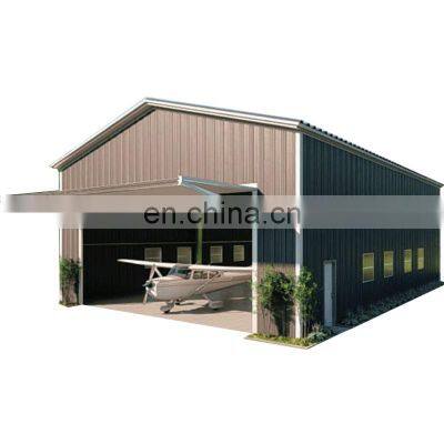 Pre-Engineered Modular Prefab Metal Frame Cheap Steel Structure Helicopter Hangar For Storage