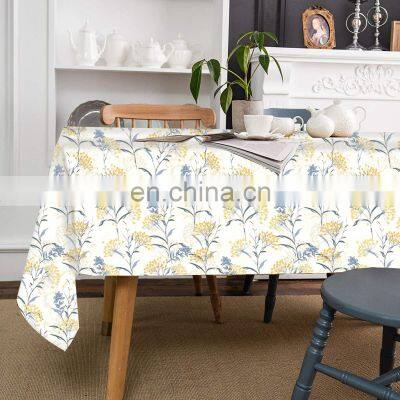 Custom printed polyester tablecloths dining table cloth fabric