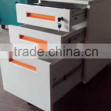 Factory Wholesale 0.6 mm Steel Kd Metal Four Part Movable File Cabinet for Living Room