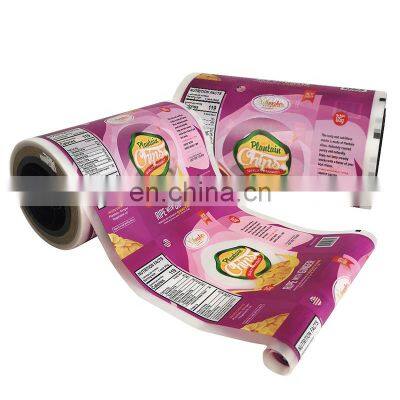 Plastic Custom Printed Banana Chips Sachet Automatic Food Grade Snack Packaging Roll Film 65g Plantain Chips Packaging Pouches photo-4