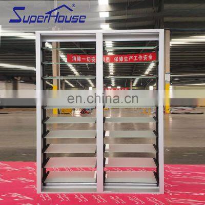 Superhouse Modern Style Aluminum Glass Louver Blades With Private Glass