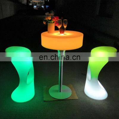 Party Tables Bar Portable Bar for Wedding RGB and White Light Portable Charging Table Club Tables and Chairs