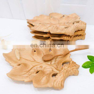 Best Price Leaf shaped wooden tray Cheap Wholesale Customized Size Decor Platter Table Vietnam Supplier