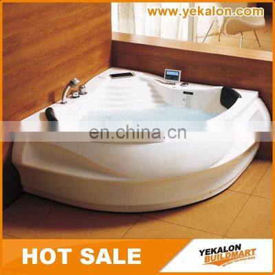 On Sale Good Design Acrylic Material Freestanding Corner Whirlpool Massage Bathtub Portable Bathtub For Adults photo-5
