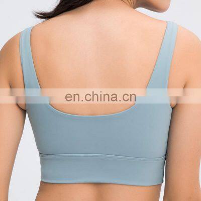 Workout Sports Yoga Bra Fitness Wear Running Gym Bra New Simple Fashion U Beauty Back Women 1 Piece Shirts & Tops