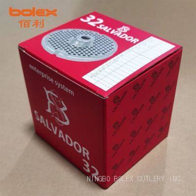 China Salvador meat grinder mincer chopper mincing machines plates knives cutters blades replacements and spare parts by Bolex Cutlery Inc.