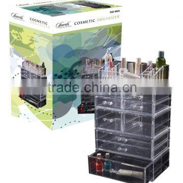 High Clear Custom 10 tiers Acrylic Makeup Organizer