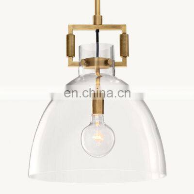 Guangdong hanging lamp black dining modern luxury glass ball chandelier pendant light