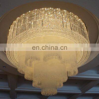 Luxury Hanging Crystal Light Ceiling Round Chrome Crystal Chandelier