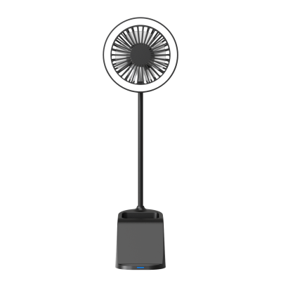 2 in 1 Fan Wireless Charge Mobile Adjustable Foldable Mini Fan Lamp Wireless Phone Charger