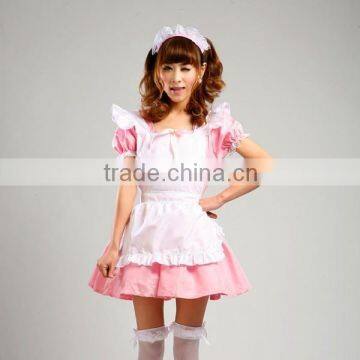 High Quality Uniform Clothes Sexy Dress Pink Lolita Maid Dress Waitress Costumes Anime Cosplay Halloween Costume Fancy Dress