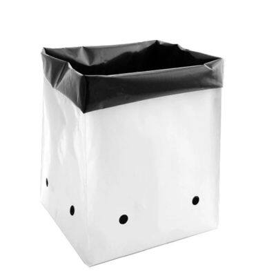Black & White Nursery Pots PE Plastic Seedling Plant Grow Bags With Breathable Holes Rooting Bags Poly Grow Bags photo-3
