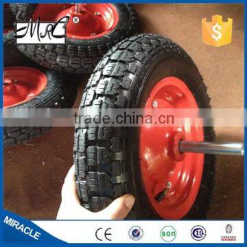 Wholesale garden nylon wheel 3.50-8 with metal axle