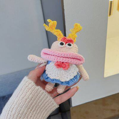 Earphone Case for Apple AirPods 2 Pro Knitted Cartoon Chain Headset Charging Box Cute Soft Cover for Air Pods 3 photo-2