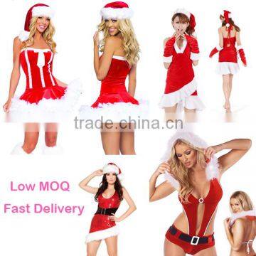 Wholesale Sexy Fashion Cheap Christmas Party Dress Hot Sweet Santa Christmas Costume