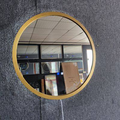 Персонализированное туалетное зеркало с алюминиевым сплавом на краях, сверхпрозрачное стекло, серебряное зеркальное покрытие, настенное туалетное зеркало