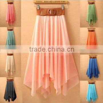 Instyles New Soft Irregular Pure Color Elegant Blouse and Skirt Set 17159 Boutique Clothing Clothing