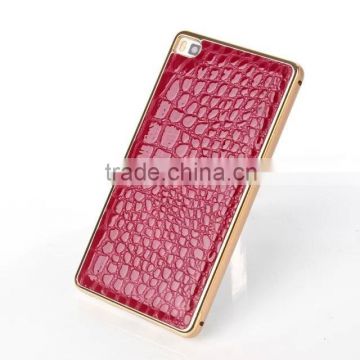 luxury Metal Bumper Frame,cell phone case for huawei Asend p8 red