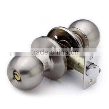 Tubular door knob lockset