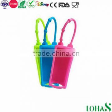 Customized Logo Silicone Coloring hand sanitizer pocket holder