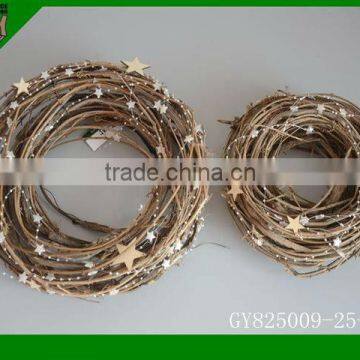 2014 Fancy wooden Wreaths For Christmas or Home Decoration