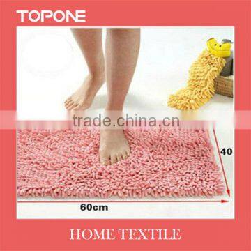 2013 Fashion New design 100% chenille products anti slip fabric bath mat