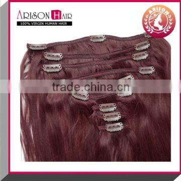 Top 5A Brzilian virgin remy clip in hair extension