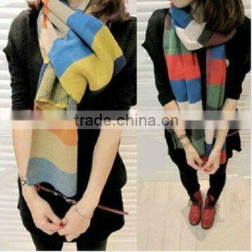 2013 Winter Acrylic Knitted Stripe Scarf