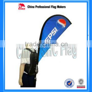 Outdoor custom flying backpack x banner flag for sale