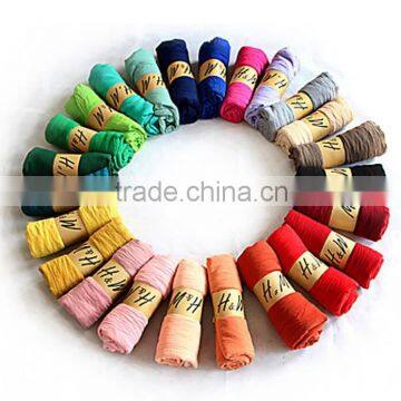 Wholesale Fall Winter Solid Color Cotton Viscose Fashion Ladies Plain Shawl Scarf