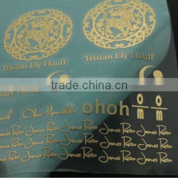 Customized silver metal logo sticker