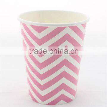 2015 Lovely Pink High Quality Chevron Custom Paper Cup