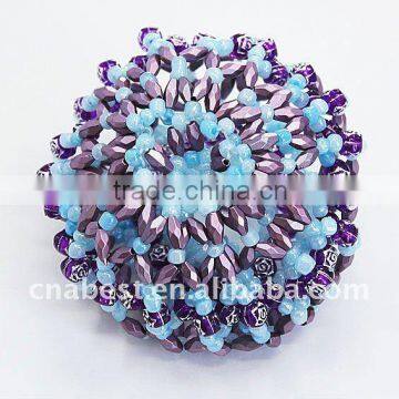 Scrunchies With Blue and Purple Beads,hairband