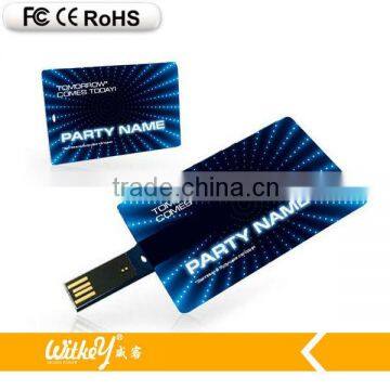 promotional custom logo credit card usb pen drive wholesale