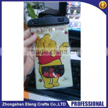 High definition custom printed cartoon printed pvc mobile phone waterproof bag