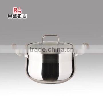 18cm Stainless steel Circular arc soup pot