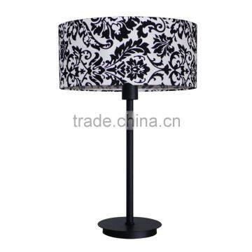 new products 2016 table lamp(Lampe de bureau/La lampara) in ebony bronze finish with white decadance fabric lamp shade