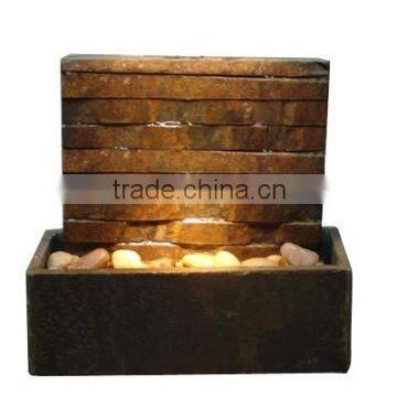 Outdoor Small Water Fountain with Led light, Slate Water Fountain                        
                                                Quality Choice