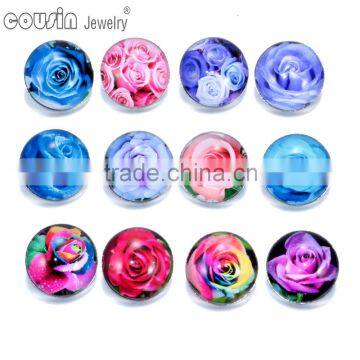 18mm Glass Snap Button Cutomized for Interchangeable Charm Jewelry Fit Snap Button Jewelry Cousin Jewelry photo-4