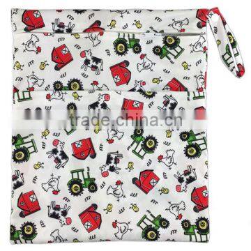 2016 AnAnBaby Best Printed Double Pocket Chevron Baby Diapers Wet Bags photo-4