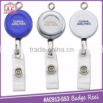 Diy Retractable Badge Holder Pull Reel With 360 Degree Swivel Clip