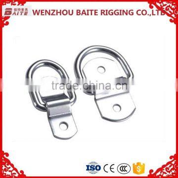 rigging hardware high quality D ring with 2 hole plate