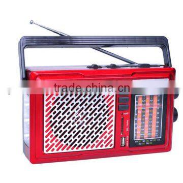 Hot Sale AM/FM/SW 3 Band USB/SD Function Rechargeable Radio