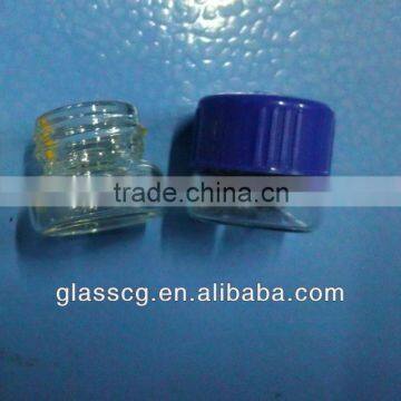 Mini glass bottle vial with plastic screw cap for sale paypal accept