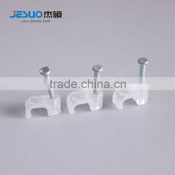 plastic Flat wall nail cable clips