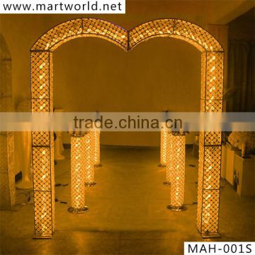 LED RGB wedding decoration wedding decoration arch with pillar set for wedding decorative wedding column/vase(MAH-001)