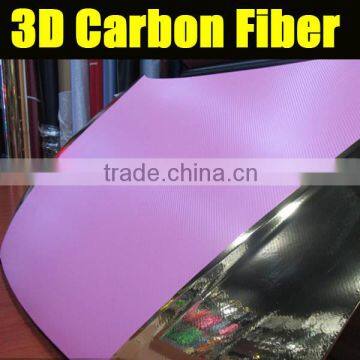 3D Carbon Fiber Vinyl for Car Wrap 1.52*30m black color